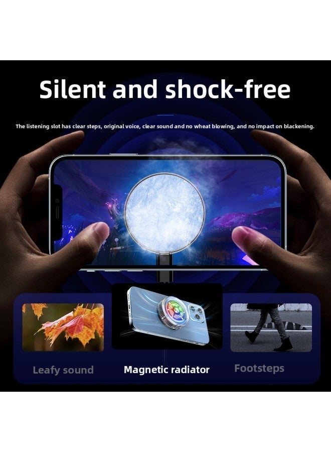 Mobile Phone Radiator Cooling Artifact Refrigeration Air-cooled Game Back Clip Mute Suitable For Apple Android Universal-Color:(iceing Model) High Power Semiconductor + Bracket Two Levels  - Image 3