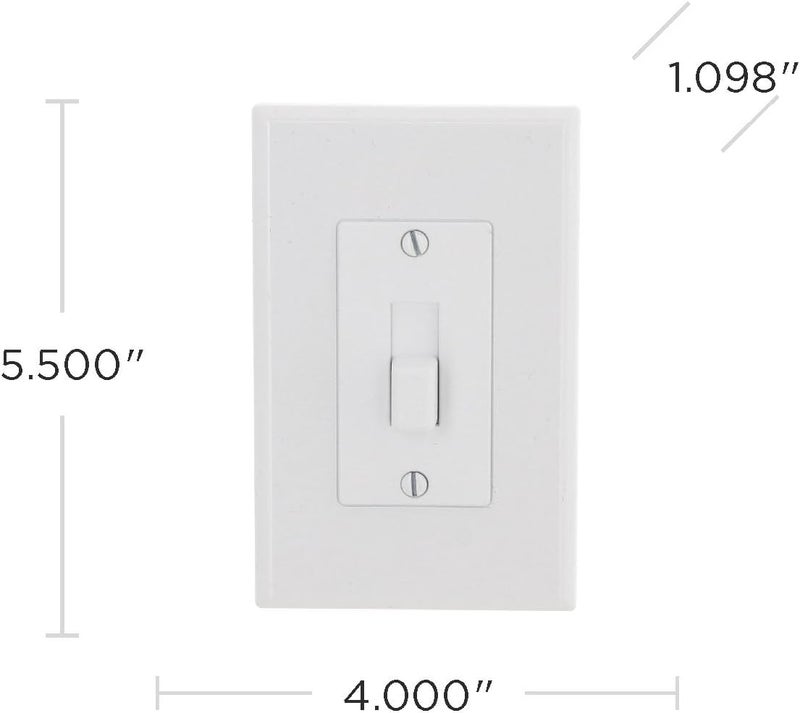 TayMac 2670W Revive Device Wall Plates 1-Gang Masque Decorator Cover, White - Image 4