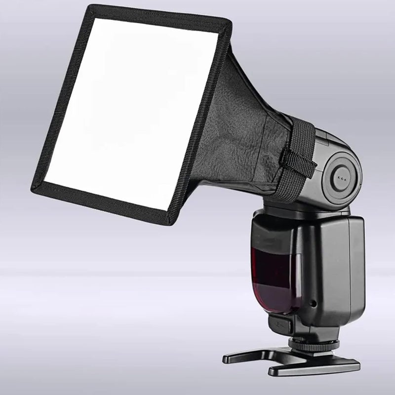 coku Camera Flash White Diffuser Speedlites with Foldable Softbox Flash Bounce Diffuser Camera Reflector Soft Light Box for DSLR Cameras Flashes - Image 1