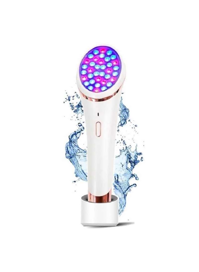 Wireless LED Light Therapy Facial Deivce, Red-Light-Therapy-for-Face, 2-IN-1 Red & Blue Facial Light, Automatic Contact Sensor, for Skin Care at Home Red Light Therapy Face Skin Rejuvenation Light - Image 1