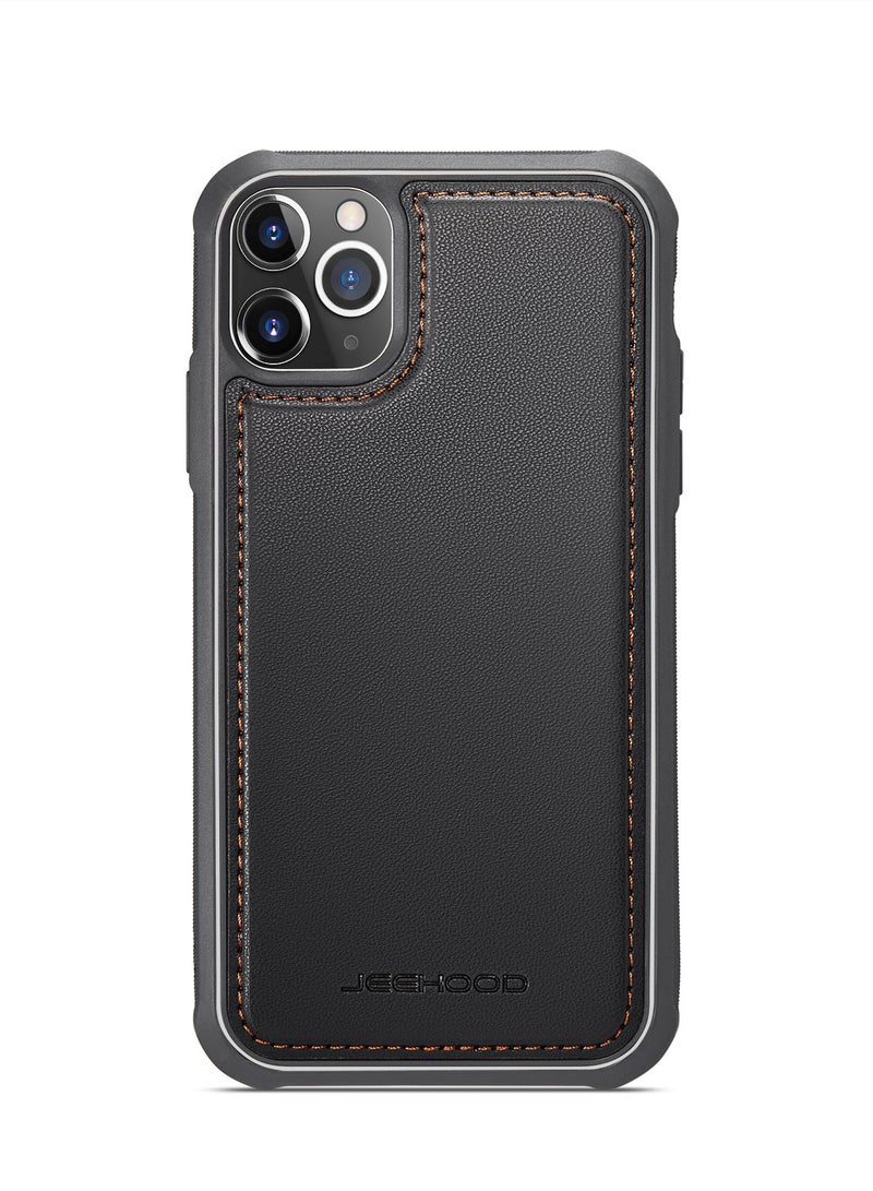 جيهود كيس مي جراب موبايل متوافق مع ايفون 11 برو ماكس فاخر من جلد البولي يوريثين غطاء خلفي متوافق مع ايفون 11 برو ماكس - اسود - Image 3