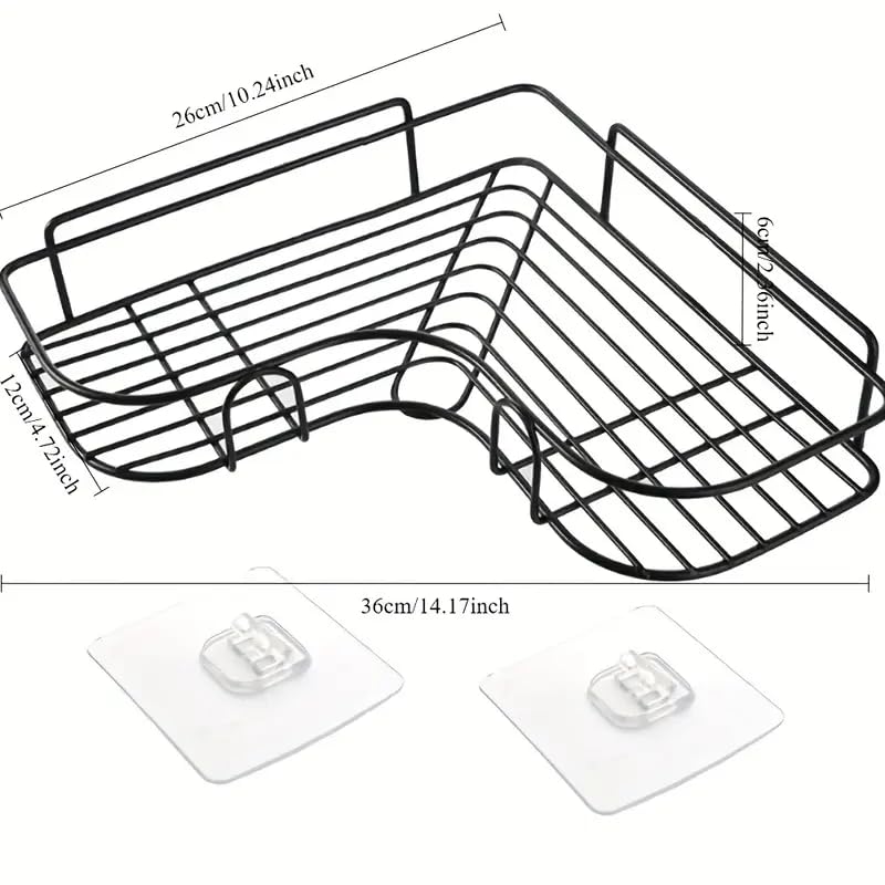 KYMIO Stainless Steel Wall Mounted Bathroom Corner Shelf Organizer Storage Hanging Shower Caddy Corner SelfAdhesive Soap Holder 1 - Image 5