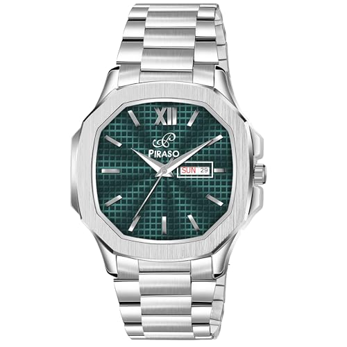 PIRASO PS3027 Square CASE Watch for Men (Turquoise) - Image 1
