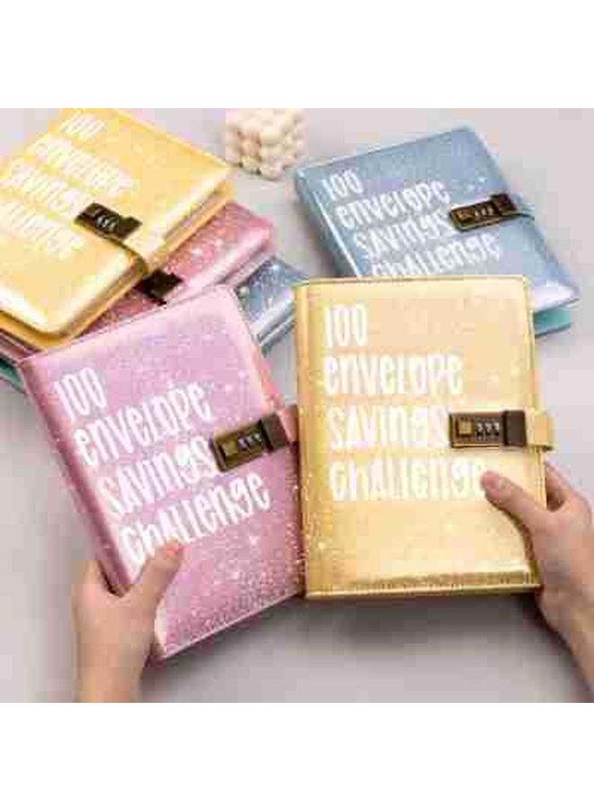 Cross-border 100 Envelope Challenge 100 Notepad Password Lock Hand Ledger Loose-leaf Savings. - Image 3