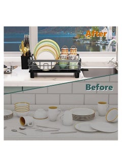 Dish Drying Rack, Stainless Steel Multifunctional Dish Drying Rack Used Over Sink, in Sink & on Countertop, with Drainage, Rustproof Kitchen Dish Drying Rack with Removable Cutlery Holder - pzsku/Z37F8D20BD9D8E9E772B5Z/45/_/1686896743/b8940828-f70c-4e3e-ae8d-4c76860ebaef