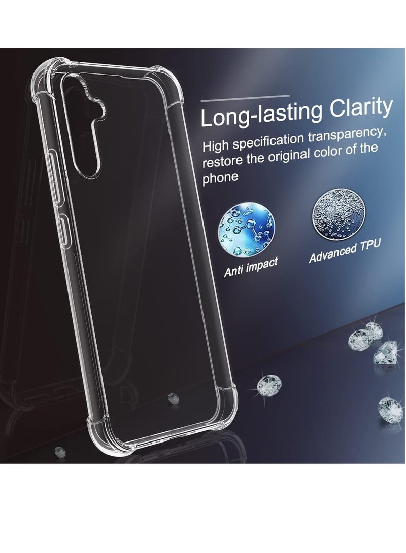 DUSALA Samsung Galaxy A34 5G Case Clear Girls Women Boys Reinforced Corners TPU Shock-Absorption Flexible - Image 2
