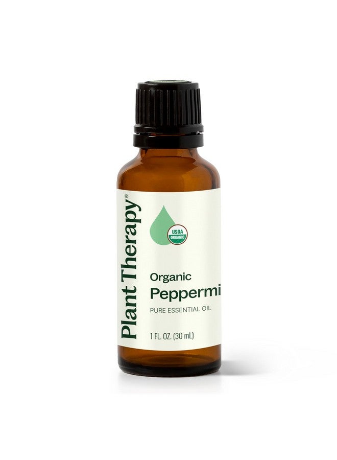 Plant Therapy Organic Peppermint Essential Oil 100% Pure, USDA Certified Organic, Undiluted, Natural Aromatherapy, for Diffusion, Skin, Hair, Therapeutic Grade 30 mL (1 oz) - Image 1