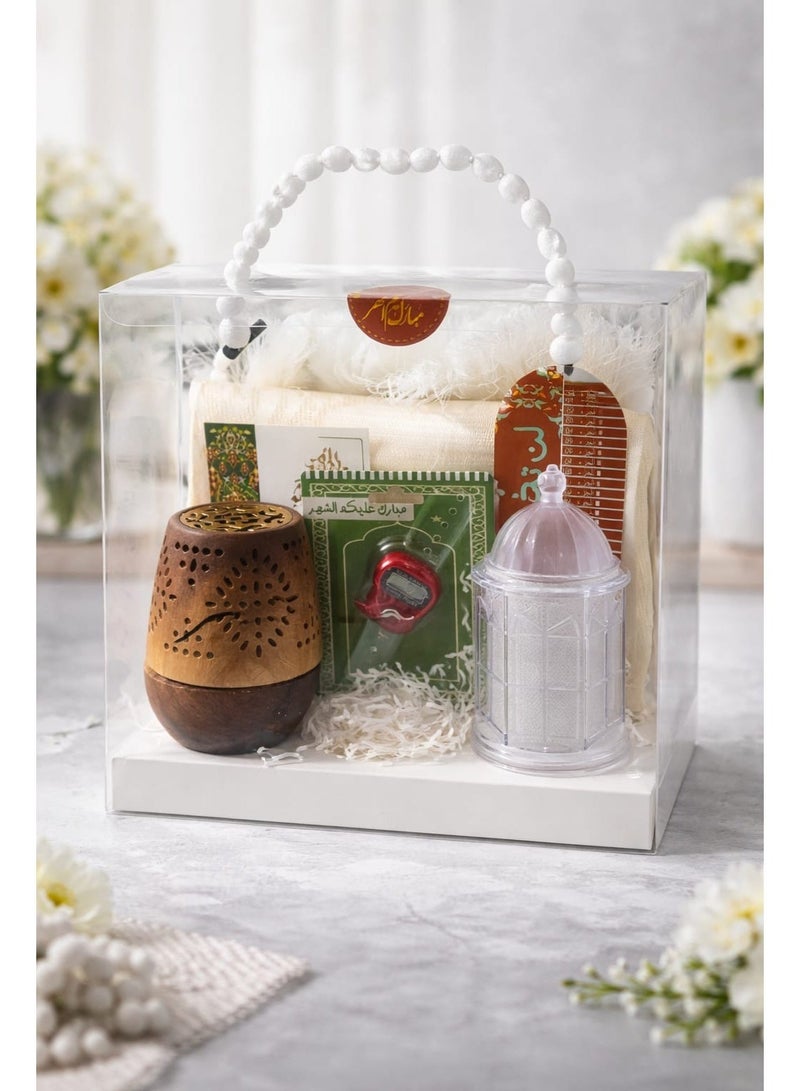 Islamic Ramadan Gift Set – Pack of 6 with Tasbih, LED Lantern & Digital Tasbeeh Counter - Image 1