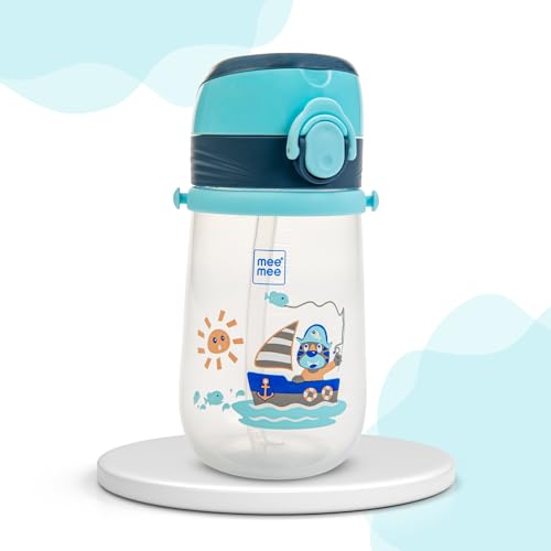 Mee Mee Kid's Trainer Sippy Cup | Leakproof Sipper for Toddlers | Dual Handle for Easy Grip | Non -Toxic, Lightweight & BPA Free, Light Blue (240 Ml) - Image 2
