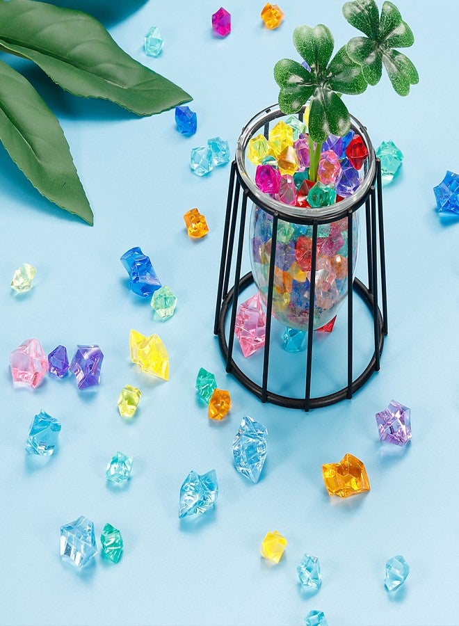 PATIKIL 14x11mm Fake Ice Rocks Cube, 1 Pack (447Pcs) Acrylic Irregular Crushed Crystal Rock Fake Diamond for Home Wedding Decor Photography Props, Dark Pink - Image 5