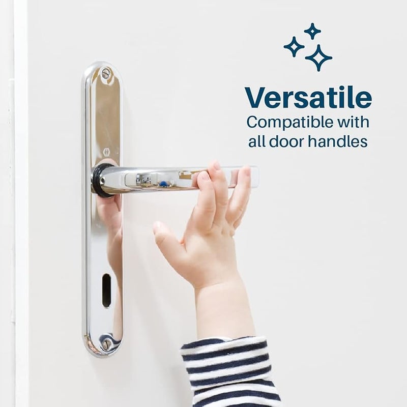 INAYA Child Proof Door Lever Lock - Door Handle Lock - 3M Adhesive - Minimalist Design - No Drilling Child Safety Door Handle Locks . (2 Pack) - Image 4