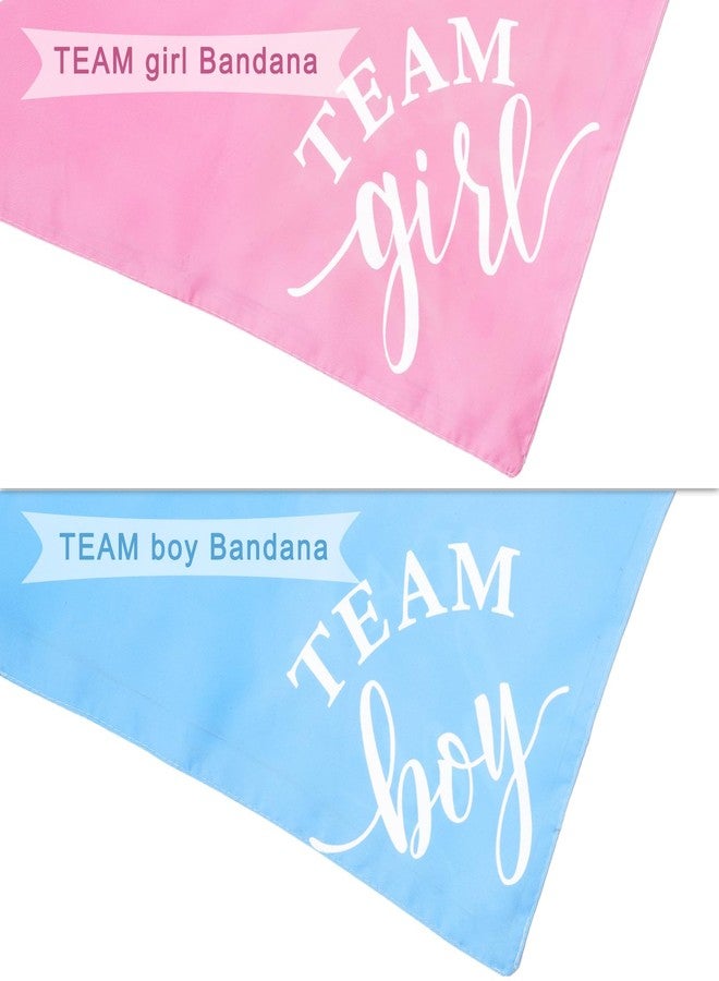 Whaline 2 Pack Gender Reveal Dog Bandana Team Boy Team Girl Triangle Pet Scarf Pink Blue Pregnancy Announcement Pet Neckerchief for Pets Daily Wear Photo Prop Party Supplies, 26.8 x 17.7 x 17.7 Inch - Image 3