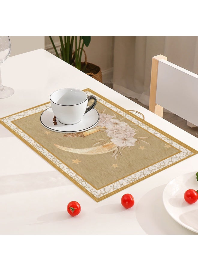 Nariele Moon Oil Lamp Printed Linen Kitchen Utensils Anti Scalding And Thermal Insulation Mat - Image 3