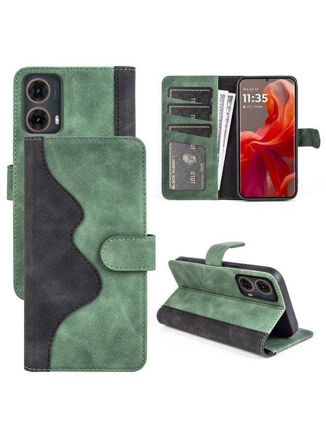 اس-توب جراب لهاتف Motolora Moto G85 5G جراب هاتف جلدي قابل للطي أفقيًا بخياطة - Image 1