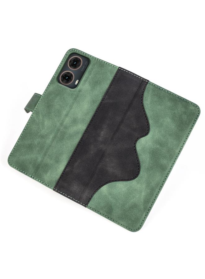 اس-توب جراب لهاتف Motolora Moto G85 5G جراب هاتف جلدي قابل للطي أفقيًا بخياطة - Image 4