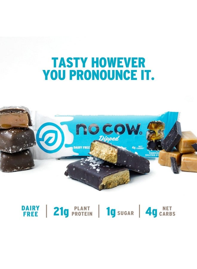 No Cow High Protein Bars, Chocolate Salted Caramel - Healthy Snacks, 20g Vegan Protein, High Fiber, Low Sugar, Keto Friendly, Dairy & Gluten Free (12 Count) - Image 2