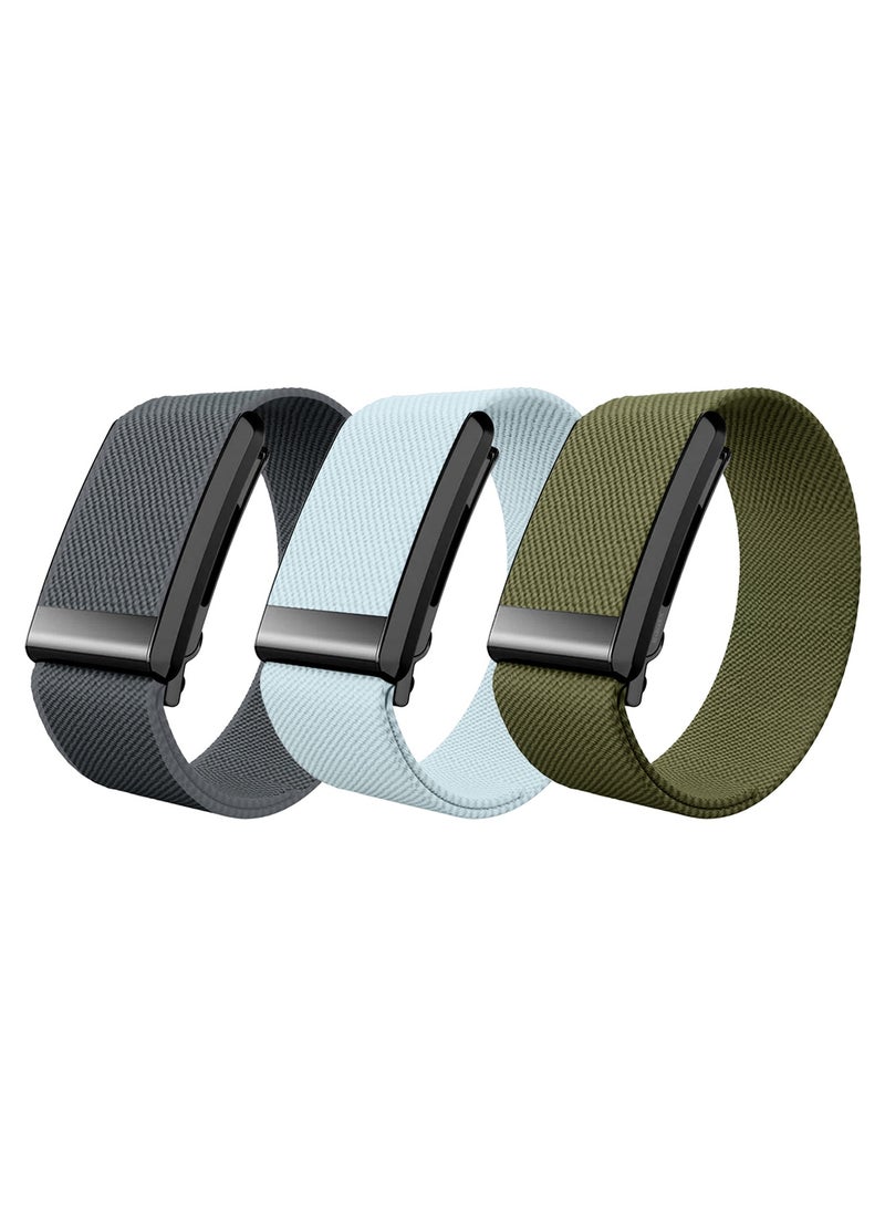 3Packs Premium Adjustable Nylon Strap for WHOOP 5, MG,One, Peak and Life – Lightweight & Breathable Replacement Band - Image 1