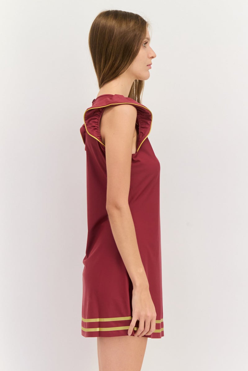 Ellesse فستان رياضي نسائي بدون أكمام مناسب في الهواء الطلق، بورغندي - Image 2