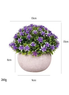Rock Pow 2Pcs Mini Topiary Faux Plants Indoor- Small Fake Plants Decor Magnolia Home Office Desk Cubicle Farmhouse Kitchen Bookshelf Bedroom Bathroom Decor  - Image 2