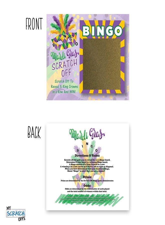 My Scratch Offs 26 Pack Mardi Gras Bingo Scratch Off Cards are Perfect for Fun Games & Party Favors - Image 5
