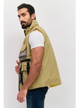 Men Brand Logo Sleeveless Jacket Vest, Olive Combo - pzsku/Z37F972DC08B30EEB4C85Z/45/_/1737642381/b92656a1-22e7-44d1-8281-db950ebbd11f