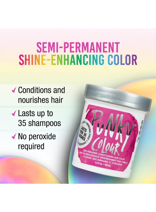 Punky Flamingo Pink Semi Permanent Hair Color, Conditioning Vegan Hair Dye, Non-Damaging Formula, PPD & Paraben-Free, Long-Lasting Vibrant Pink Hair Color, Up to 40 Washes, Hair Care, 3.5 oz - Image 2
