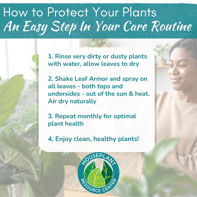 HOUSEPLANT RESOURCE CENTER Leaf Armor Spray for Houseplants â€“ Protects Against Fungal Leaf Spots, Bacteria, Pathogens & Yellowing | Natural & Non-Toxic Formula | Ready-to-Use | Made in USA â€“ 8 oz - Image 5