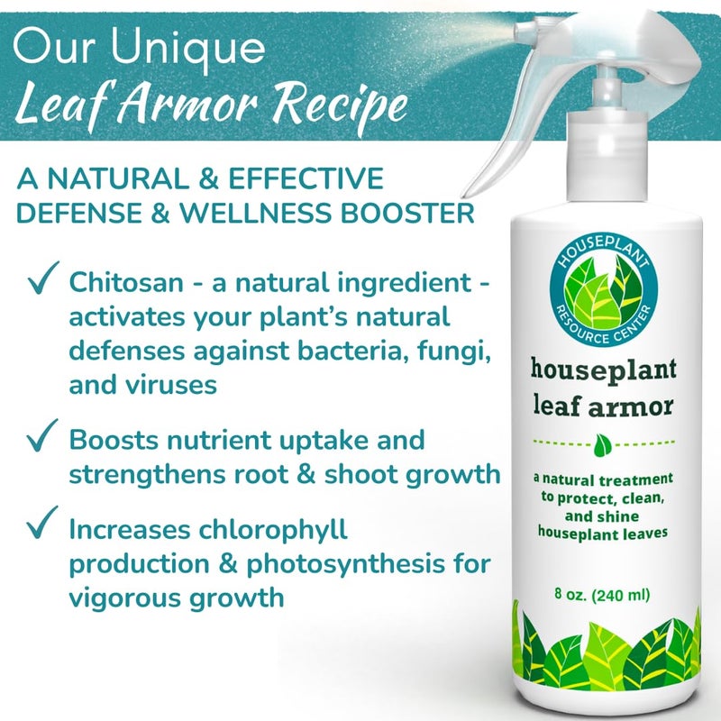 HOUSEPLANT RESOURCE CENTER Leaf Armor Spray for Houseplants â€“ Protects Against Fungal Leaf Spots, Bacteria, Pathogens & Yellowing | Natural & Non-Toxic Formula | Ready-to-Use | Made in USA â€“ 8 oz - Image 2