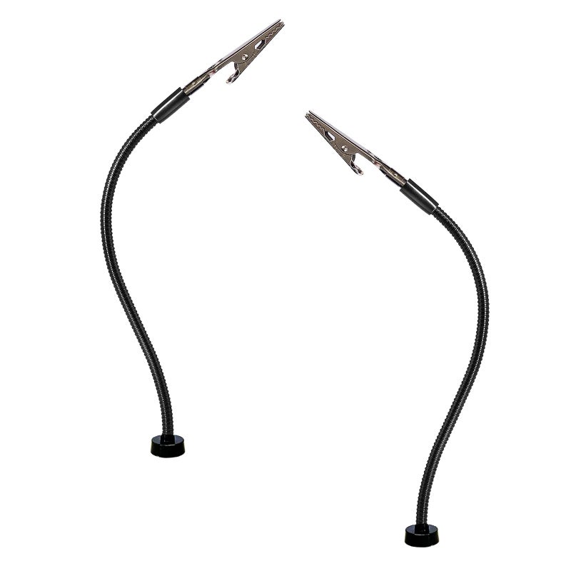 Beclumas 2 Pack Magnetic Helping Hands Soldering,Flexible Gooseneck Metal Arms for Automobile Electronics Soldering jewelry, Painting Art Crafts Hobby with Adjustable Alligator Clips - Image 1