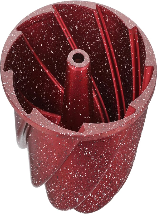 New Elara Turkish Granite Spiral Cake Mold Maroon