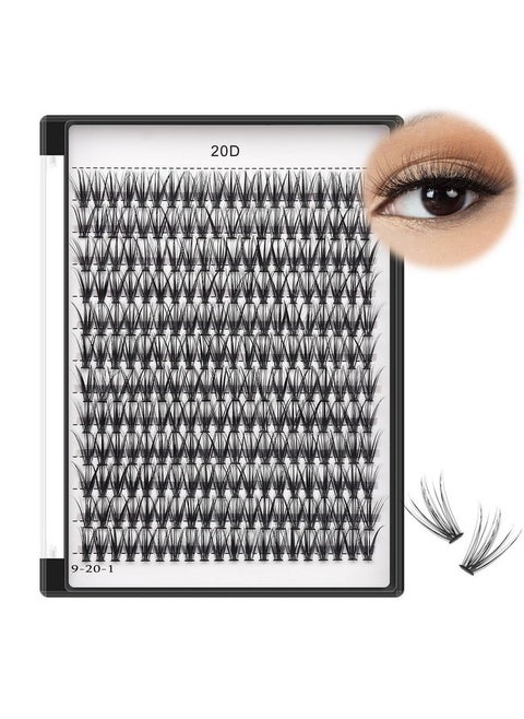 D Curl 10D/20D/30D Clusters Lashes 8-22Mm To Choose Natural Lash Clusters Eyelash Extension Soft Lashes Individual Eyelashes (20D-0.07-D Curl -18Mm)