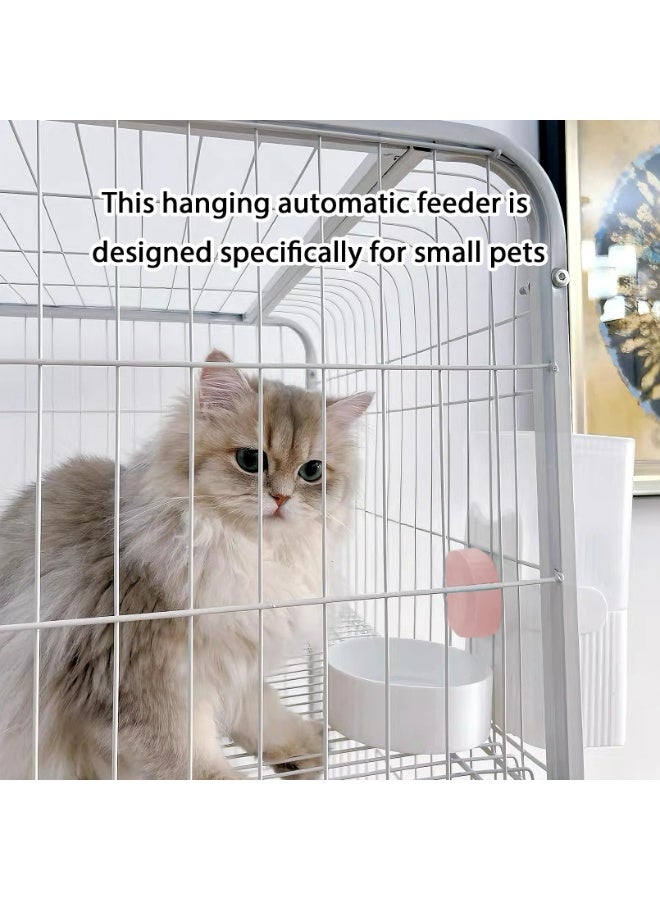عام مجموعة مغذي وشارب تلقائي معلق، وعاء طعام أرابيت سعة 1000 مل، زجاجة ماء مثبتة على القفص، مغذي بالجاذبية معلق للحيوانات الأليفة الصغيرة مثل الأرانب، القوارض، القطط، الكلاب، وخنازير غينيا. - Image 5