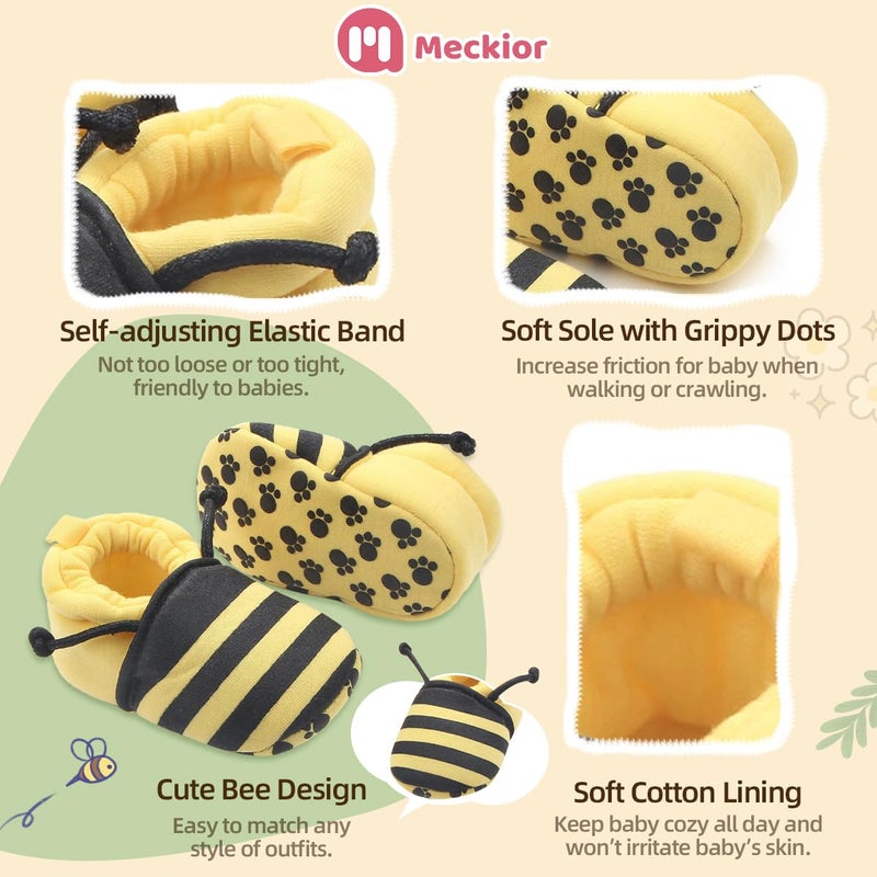 Meckior Save Beautiful Cute Cartoon Infant Unisex Baby Warm Cotton Anti-Slip Soft Sole First Walkers Shoes - Image 5