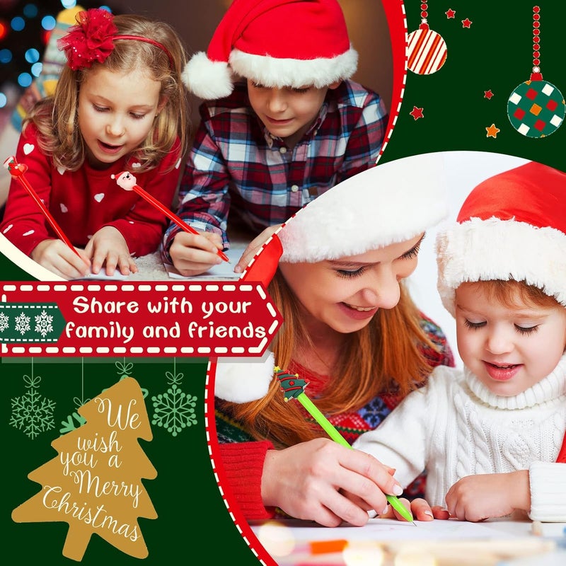 كلاراكو 88 عبوة من أقلام حبر جل عيد الميلاد الكرتونية الجديدة أقلام حبر جاف رجل ثلج رنة سانتا بير شجرة 22 نمطًا من الألعاب هدايا الحفلات هدايا عيد الميلاد لحقائب الهدايا لأعياد الميلاد والمكتب واللوازم المدرسية - Image 4