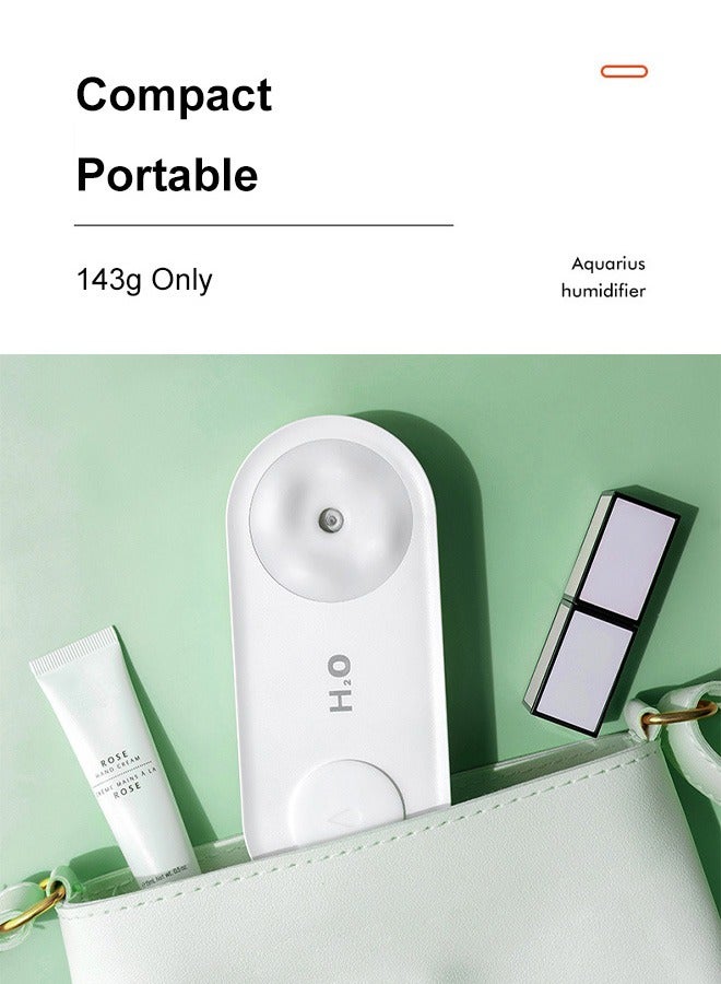 VINSOC Portable Small Travel Humidifier 2 Light Modes 18dB Ultra Quiet Ultrasonic Replaceable Bottle 2000 mAh Mist Humidifier for Travel/Bedroom/Desktop/Car/Plants/Baby Room White - Image 5