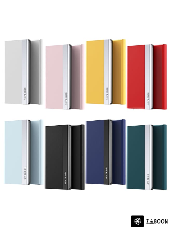 Zaboon Protective Case For Samsung Galaxy A71 5G Side Electroplated Magnetic Ultra-Thin Horizontal Flip Leather Case with Holder - Image 2