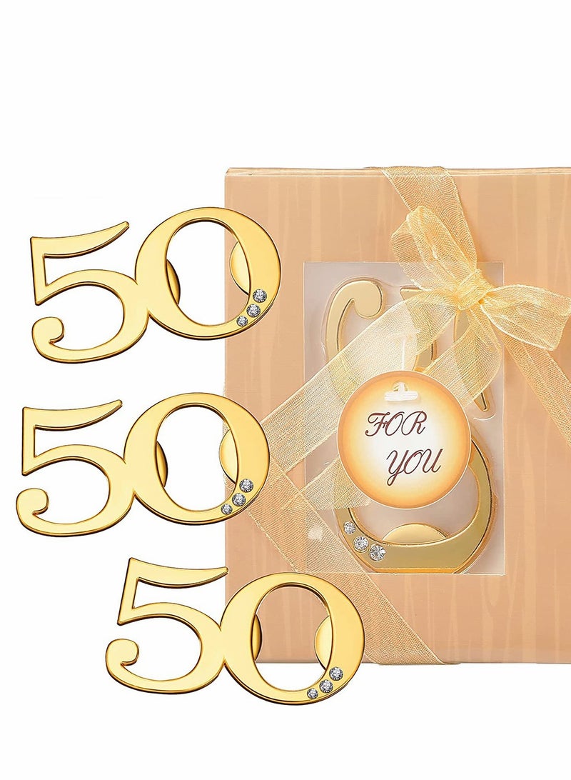 Excefore فتاحات زجاجات صودا عصير فتاحة شرب أدوات مطبخ لم favors حفلة عيد الميلاد الخمسين anniversaries زواج الخمسين هدايا حفلة تذكارات زينة للضيوف هدية زواج 6 قطع - Image 1