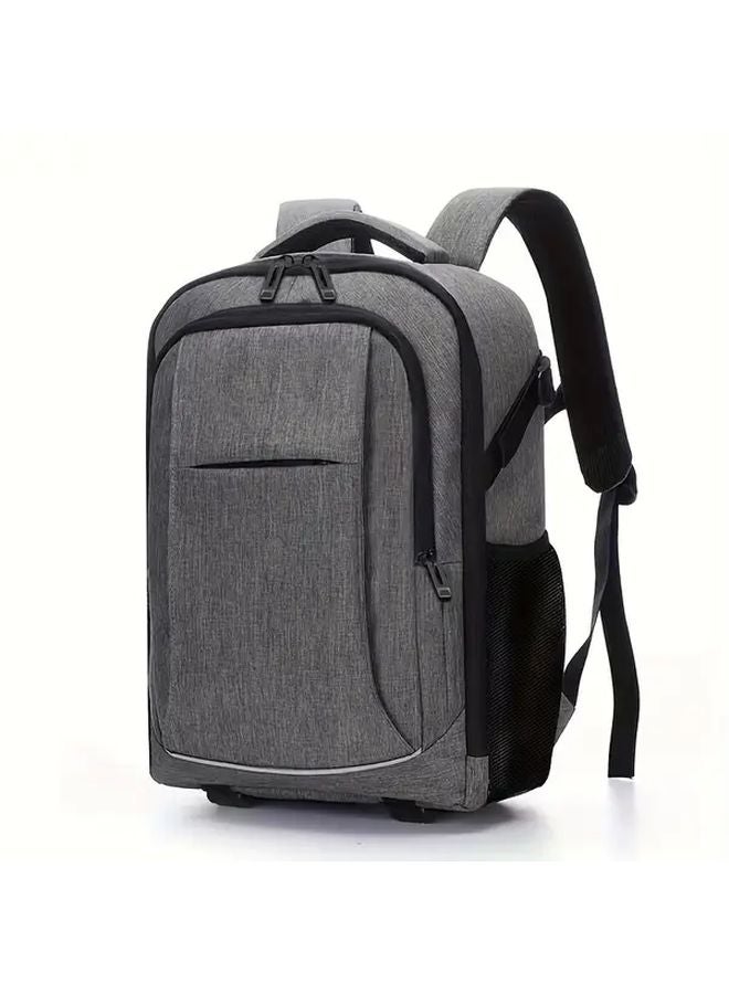 حقيبة كتف كاميرا SLR رمادية كبيرة السعة حقيبة ظهر للتصوير الخارجي للرجال والنساء - Image 1