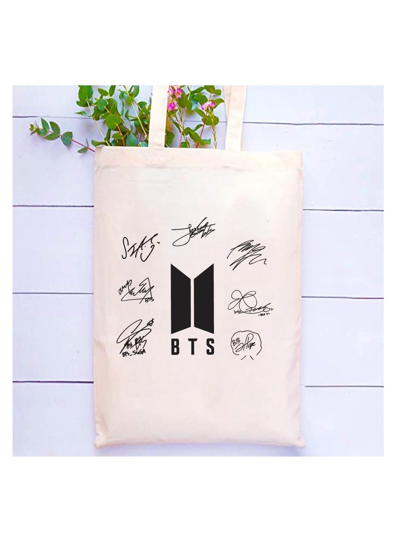 BTS - Cotton bags - Reusable cotton bags - Eco Friendly - Light Weight - For grocery, school, office, Travel - Image 2