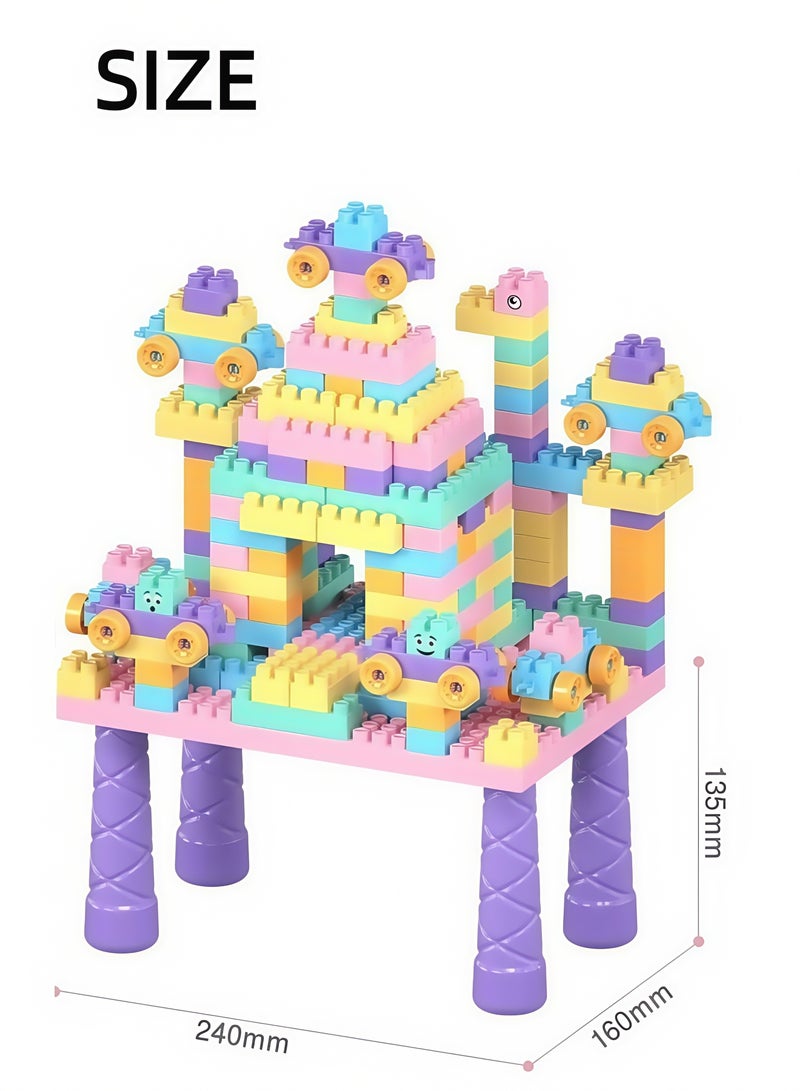 260PCS Building Block Table,Multi-Functional Educational Study Block Table DIY Assembled Educational Toys,for Boys Girls 2 3 4 5-10 Year Old - Image 2
