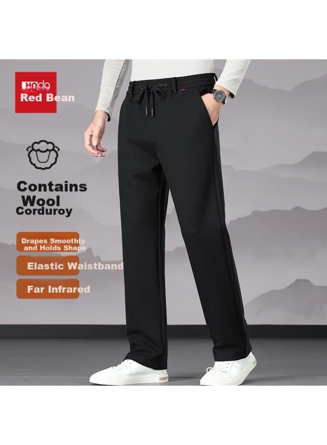 Hodo Corduroy Casual Pants Men Autumn Winter Thickened Loose Straight Outdoor Sports Trousers