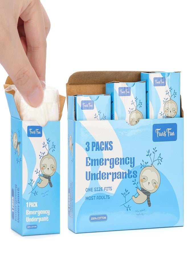 FunisFun 3 Packs Emergency Underpants in a Box Instant Undies Travel out Emergency Underwear Funny Gag Gift Prank White Elephant Gift Exchange - Image 2