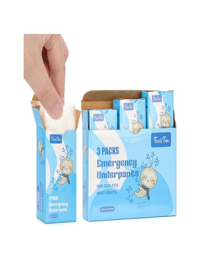 FunisFun 3 Packs Emergency Underpants in a Box Instant Undies Travel out Emergency Underwear Funny Gag Gift Prank White Elephant Gift Exchange - Image 1