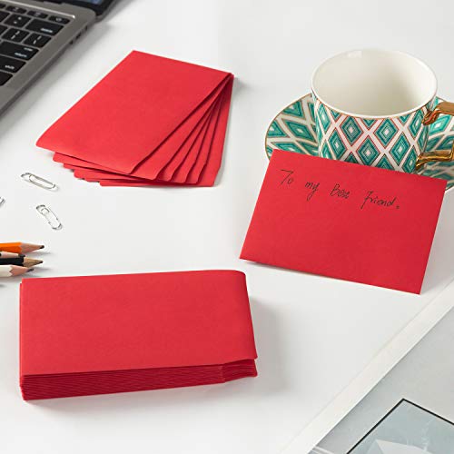 Homtable 100 Pack Small Coin Envelopes Self-Adhesive Kraft Paper Seed Envelopes Mini Parts Small Items Stamps Storage Packets Envelopes for Garden, Office or Wedding Gift (Red, 2.25×3.5 inch) - Image 4