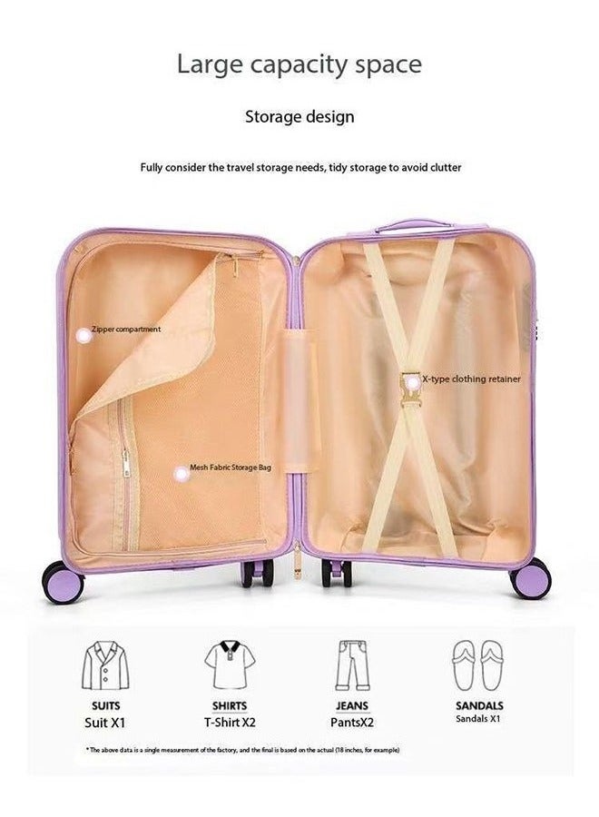 GoldenLike  حقائب سفر للأطفال، حقيبة سفر للأطفال مقاس 20 بوصة مع ملصق بنمط تحويل ثلاثي الأبعاد، حقائب سفر محمولة للأطفال، حقيبة سفر لطيفة للأطفال الصغار، حقيبة سفر صلبة بعجلات للأطفال الصغار من الأولاد والبنات - Image 4