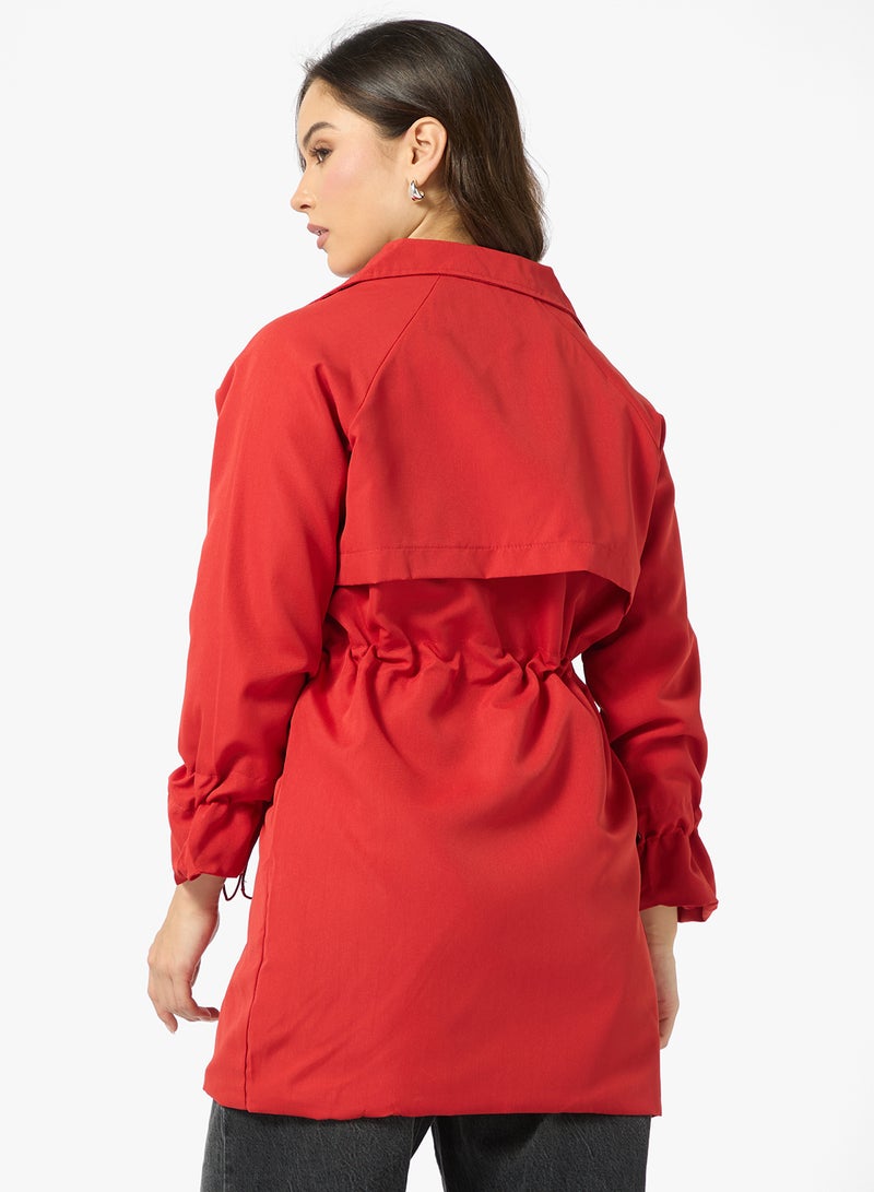 جينجر معطف ترنش منسوج واسع - Image 2