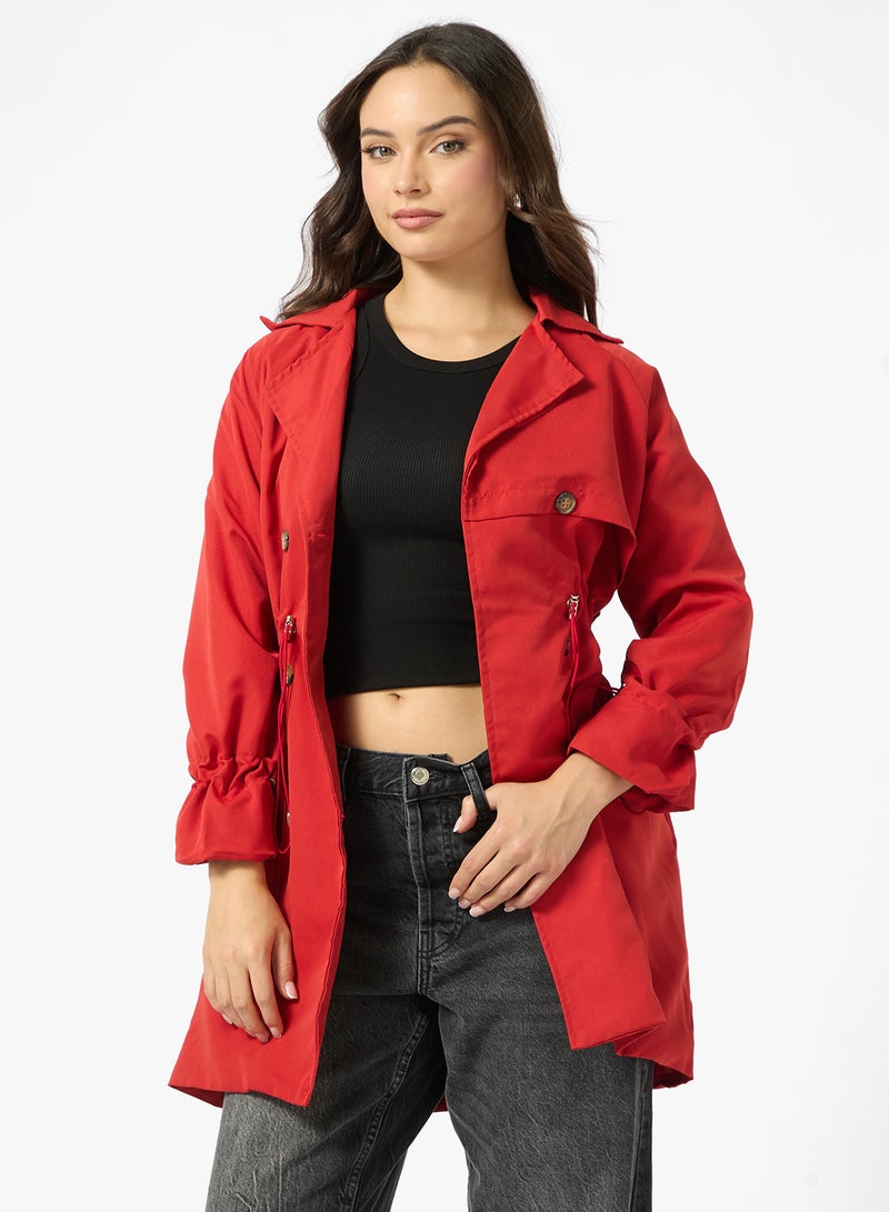 جينجر معطف ترنش منسوج واسع - Image 1