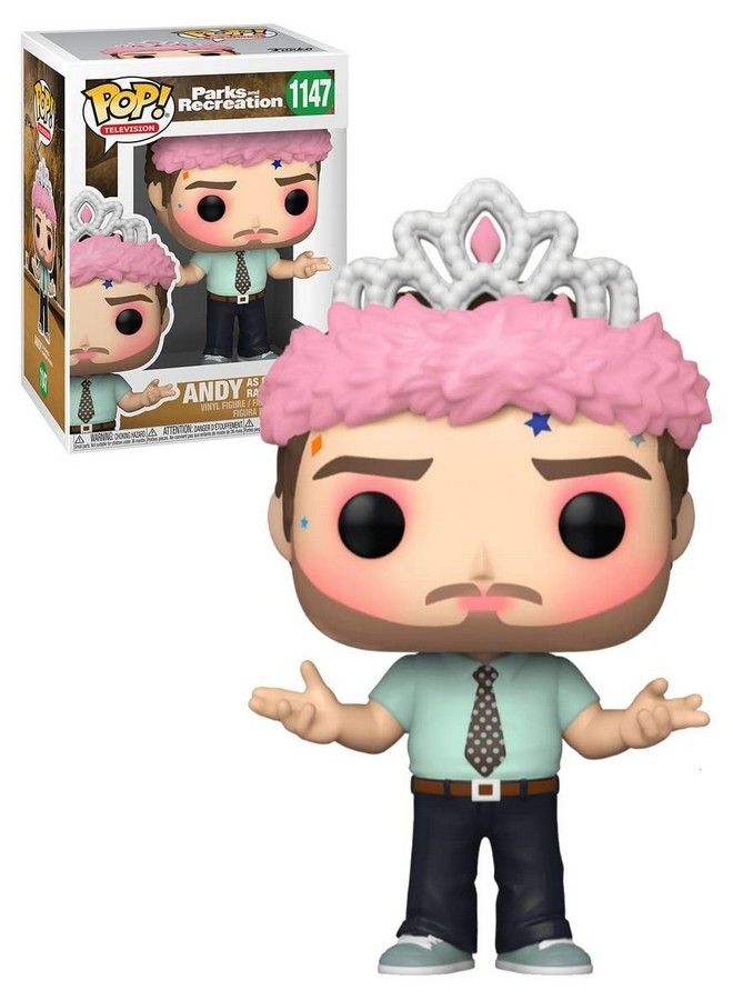 Funko Pop Tv: Parks And Rec Andy As Princess Rainbow Sparkle Multicolor (56166) - Image 2