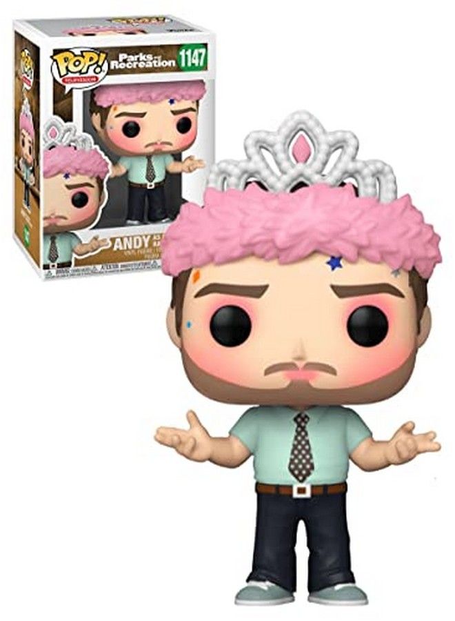 Funko Pop Tv: Parks And Rec Andy As Princess Rainbow Sparkle Multicolor (56166) - Image 1
