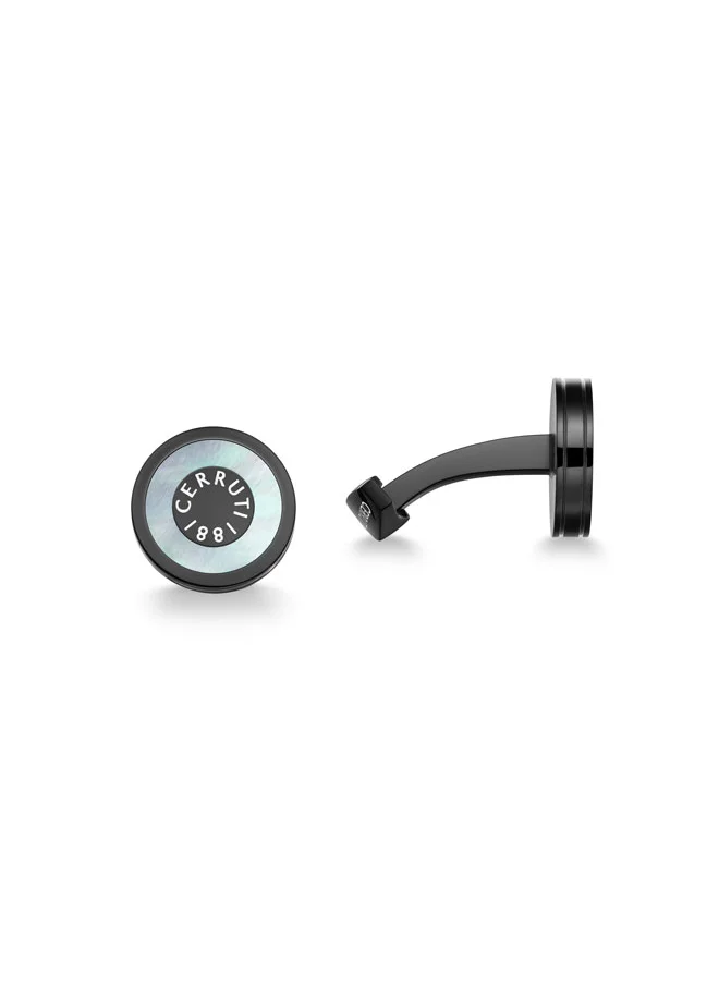 شيروتي 1881 Cerruti 1881 Lorenzo Black Stainless Steel Cufflink for Men